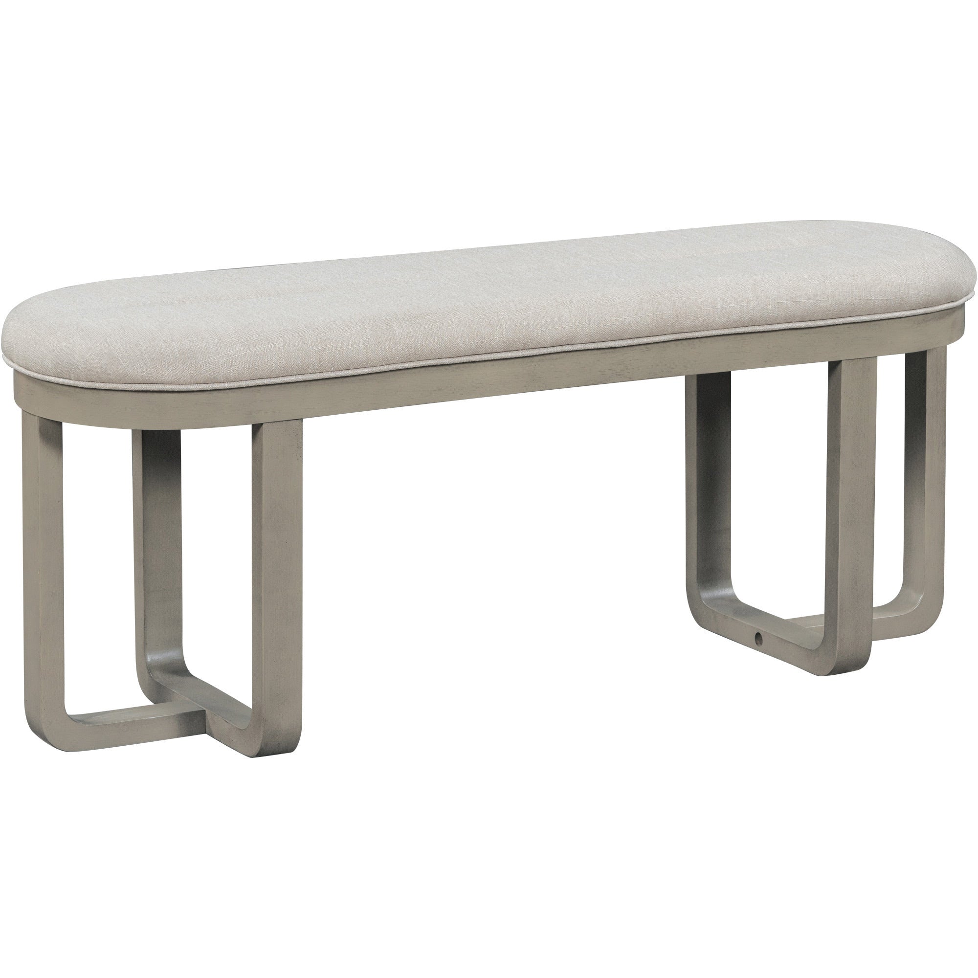 6-Piece Retro-Style Dining Set Includes Dining Table, 4 Upholstered Chairs & Bench with Foam-covered Seat Backs & Cushions - Light Khaki + Beige