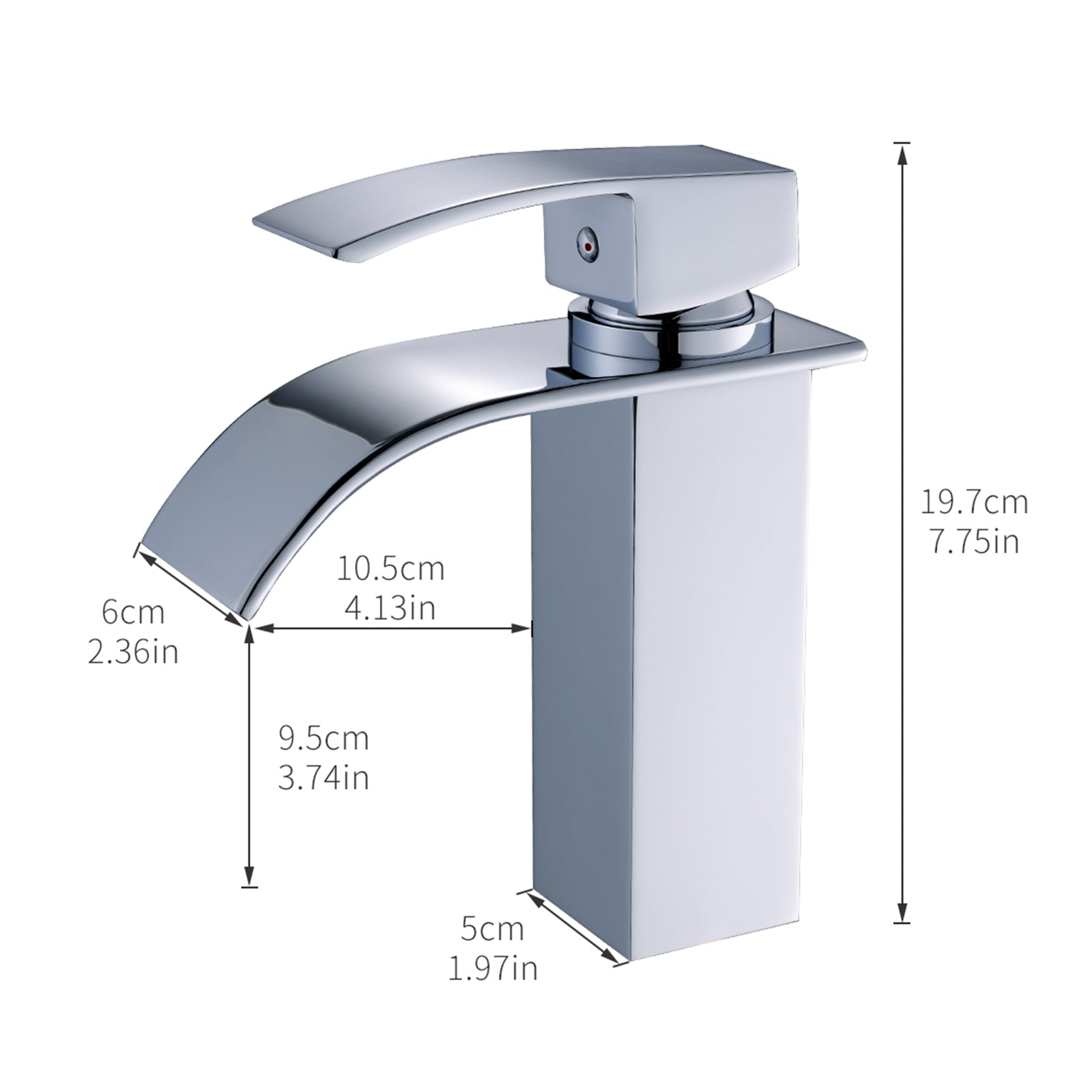 Contemporary Chrome Bathroom Faucet