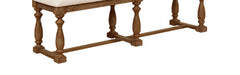 Vintage Bench Style Warm Brown and Beige