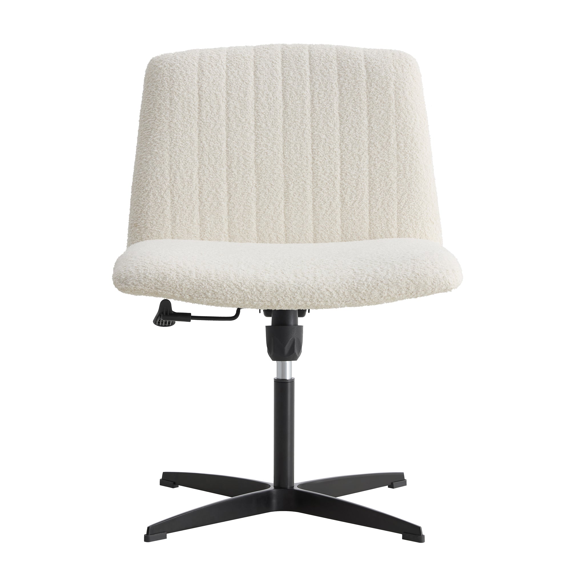 Office Chair Adjustable 360 °Swivel Cushion - Velvet White