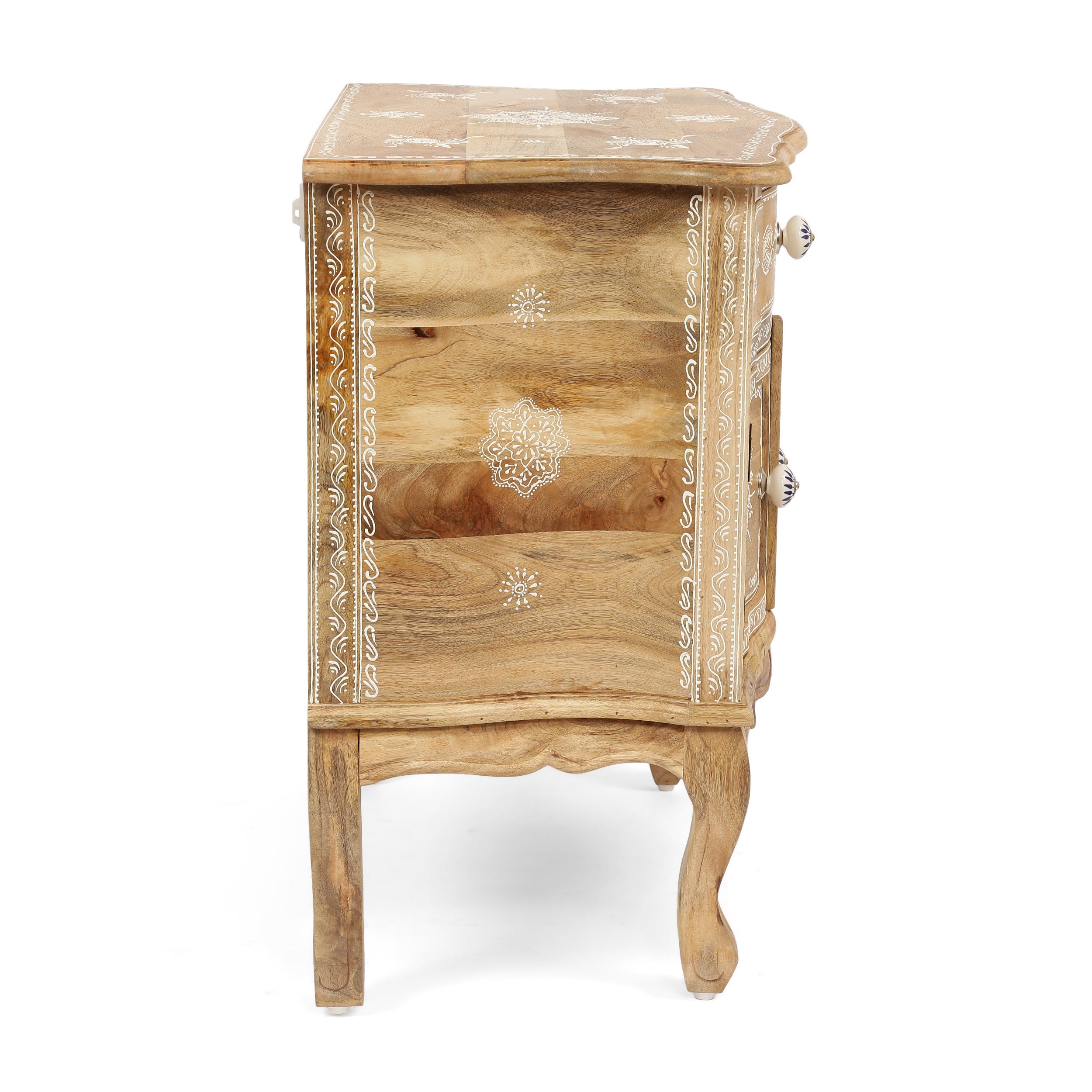 Rustic Wooden Cabinet 1 Drawer 2 Door Cabinet - Natural Wood