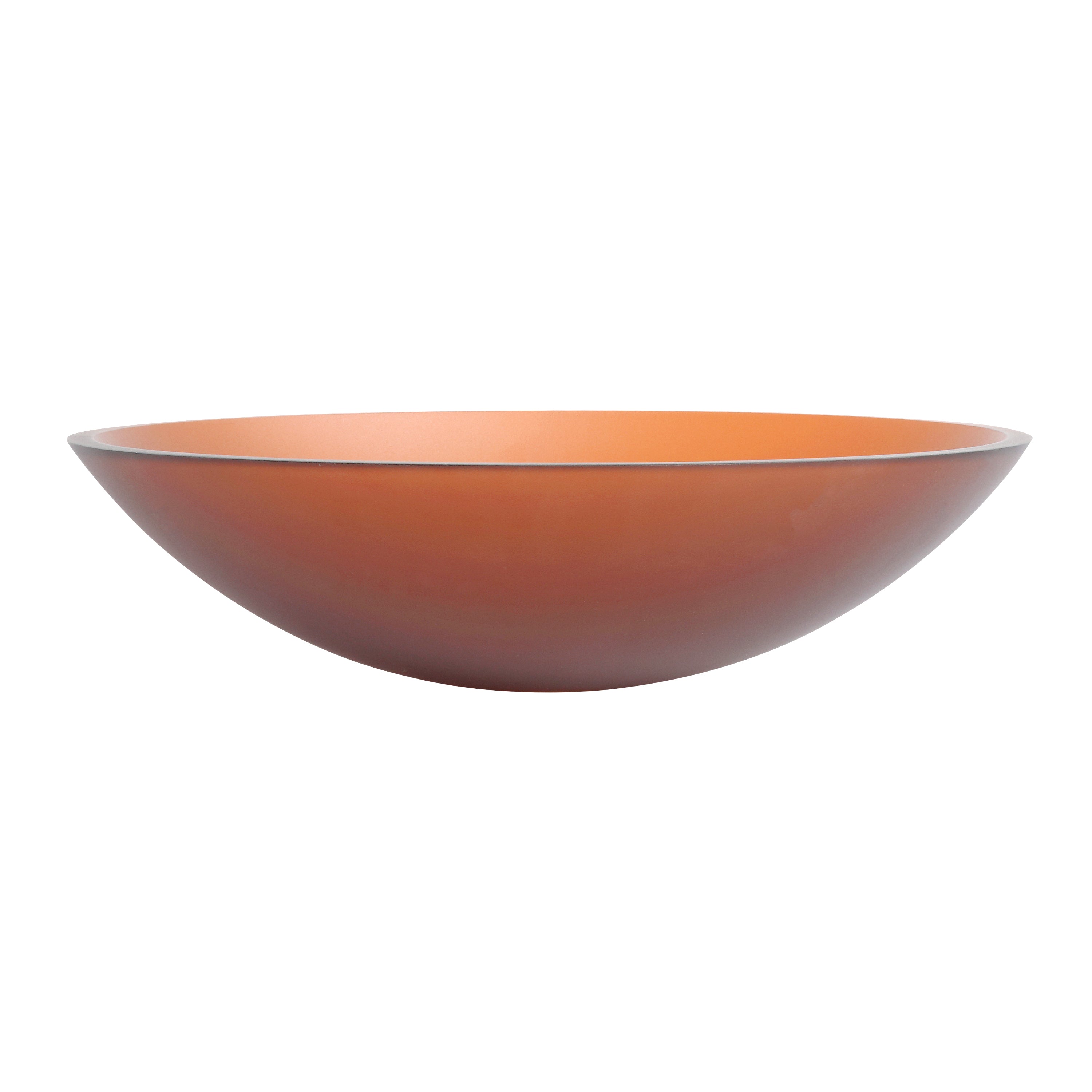Tempered Glass Matte Bathroom Vessel Sink, Oval Bathroom Basin Matt Tea