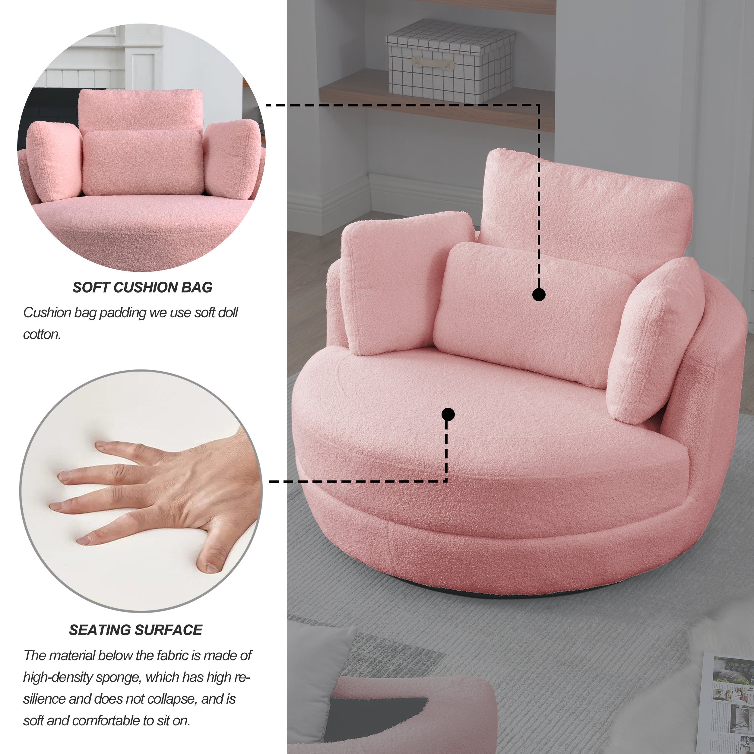Oversized Swivel Chair