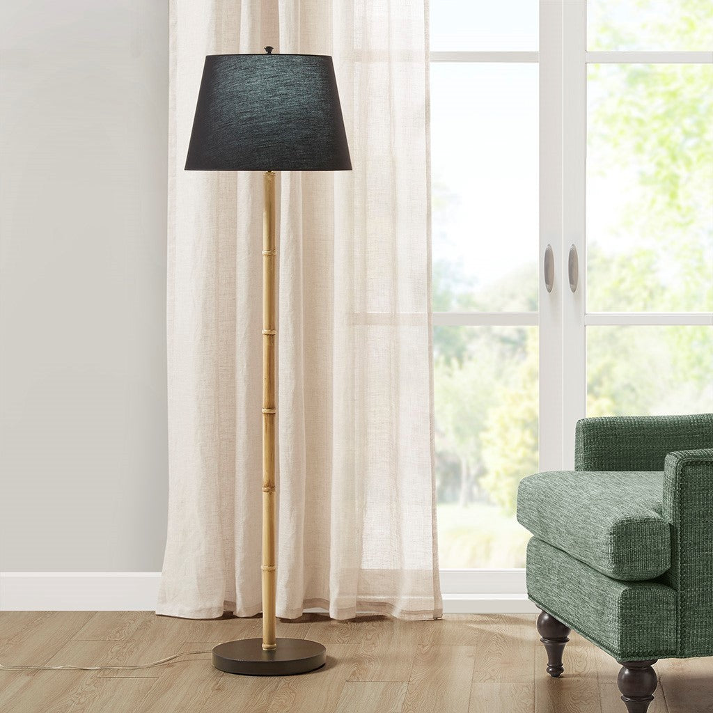 Nassau Metal Bamboo Floor Lamp 59.5"H