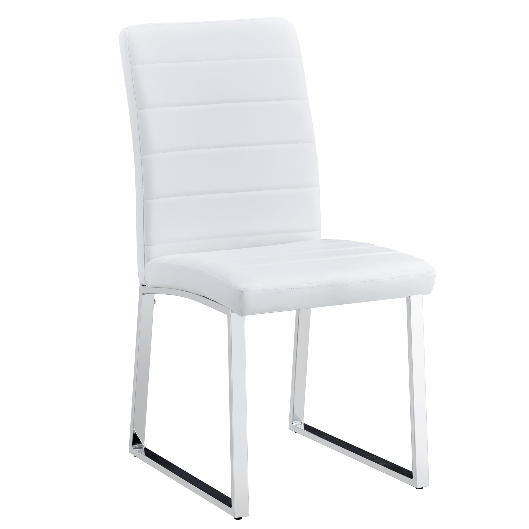 Dining Table Chairs Set for 4, Rectangular Dining Room Table Set, Faux Marble Modern Dining Table & Leather Chairs for Kitchen Dining Room, White