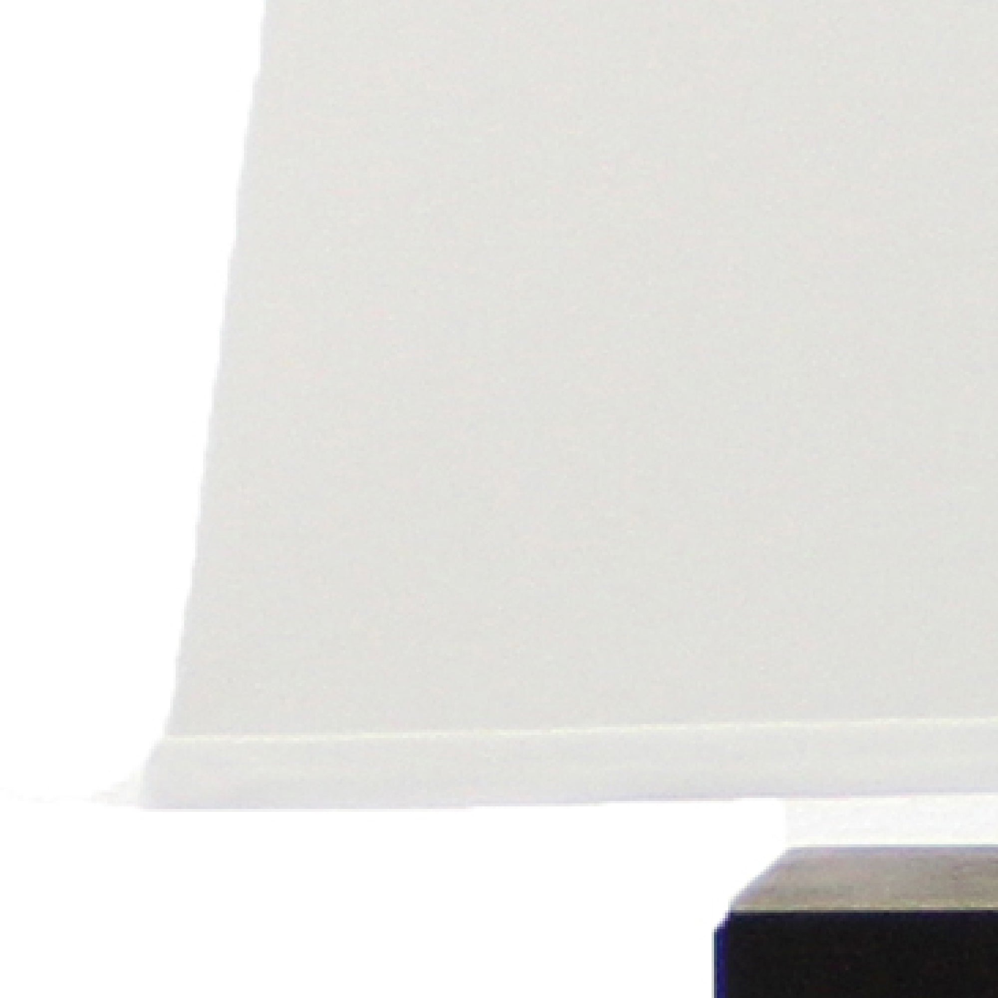 31 Inch Metal Frame Table Lamp, Drum Shade, Brick Pattern, White + Black