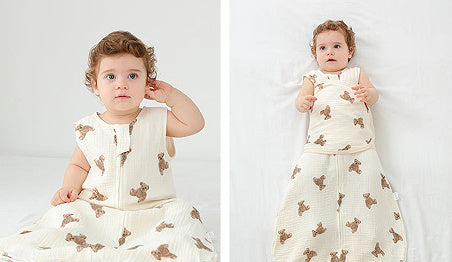 Baby Sleeping Bag Vest Cotton Gauze 4 Layers Bellyband Anti-startle Gro-bag