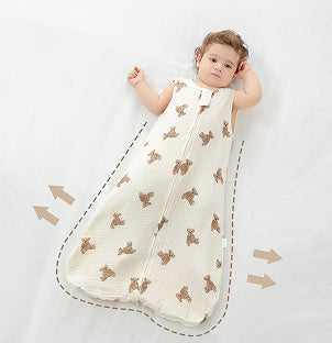 Baby Sleeping Bag Vest Cotton Gauze 4 Layers Bellyband Anti-startle Gro-bag