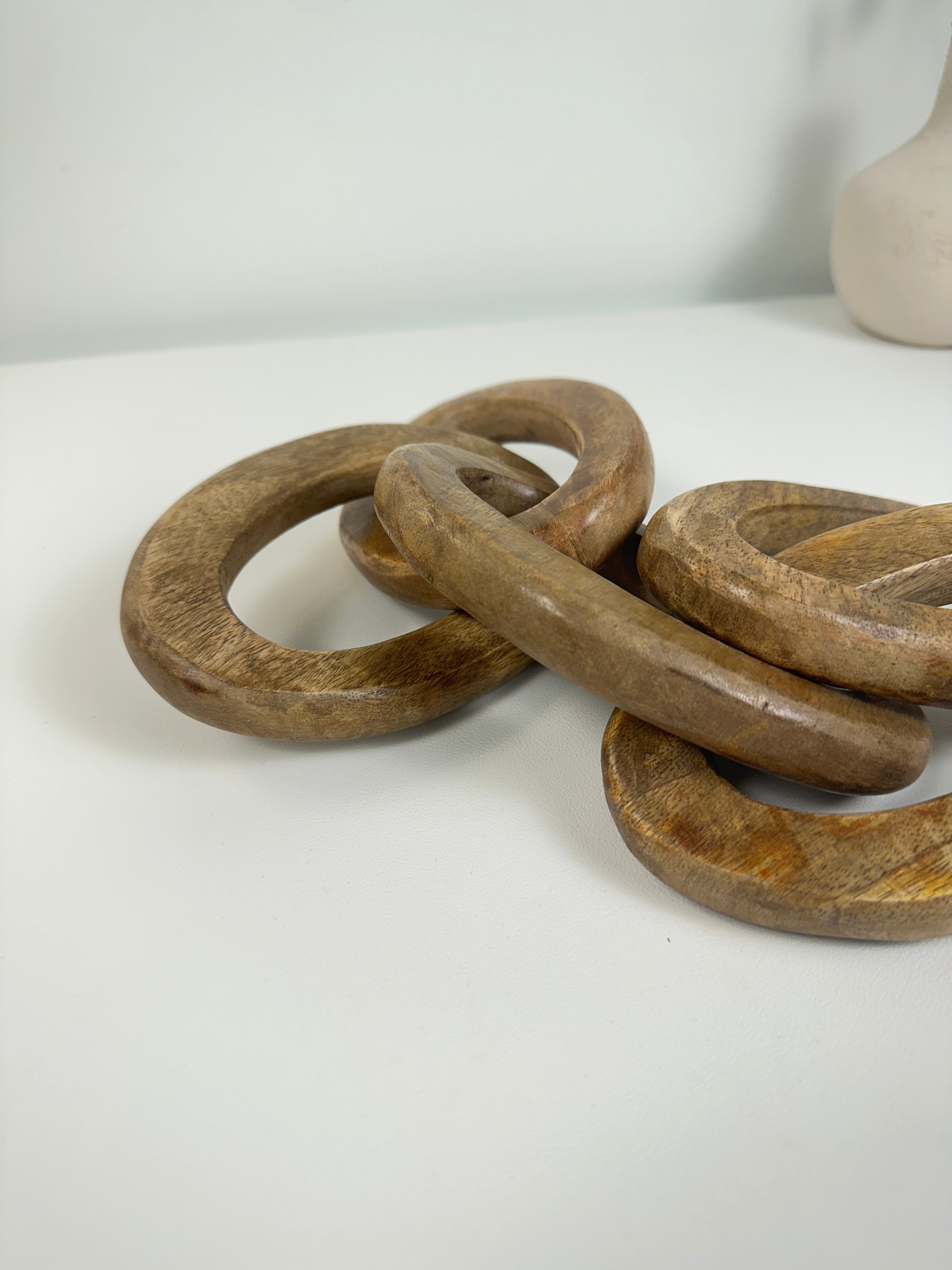 Rustic Link Wood Chain Decorative Accent 21’’ long - Brown