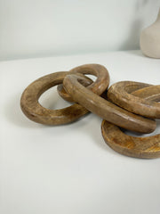 Rustic Link Wood Chain Decorative Accent 21’’ long - Brown
