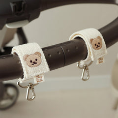 Cute Bear Baby Stroller Hook, Black or Beige, 1 pack