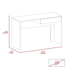 Tampa Writing Computer Desk Two Drawers - Black