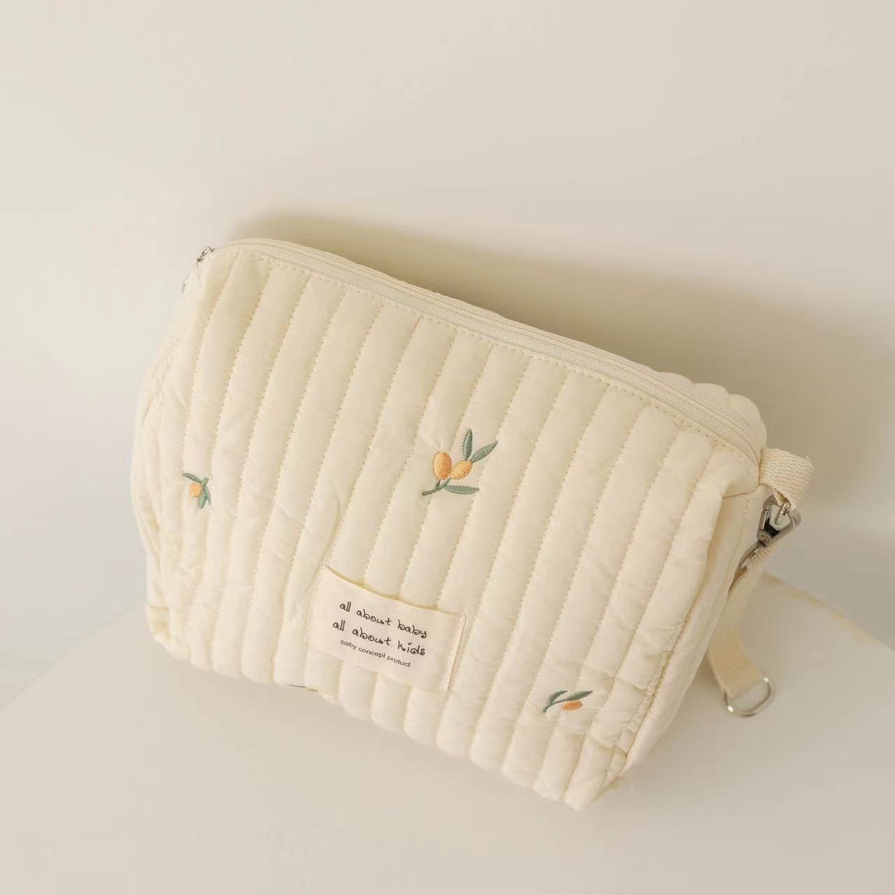 Cotton Zipper Embroidery Mummy Bag Trolley Pannier Bag