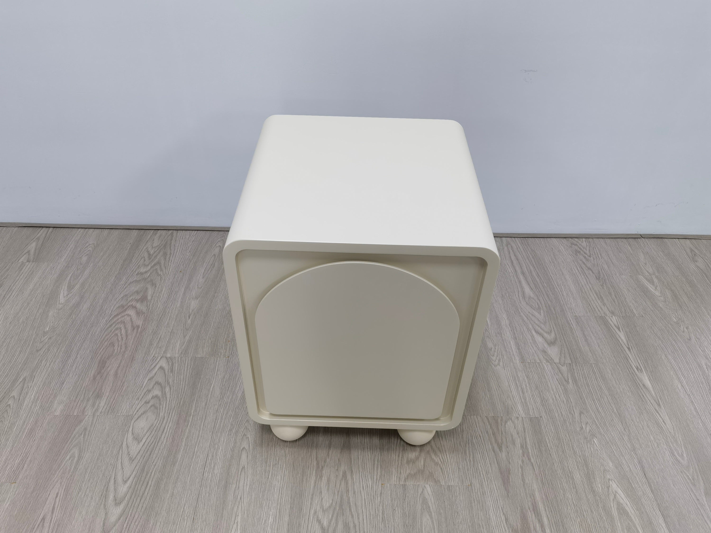 Wooden Nightstand with a Storage - White