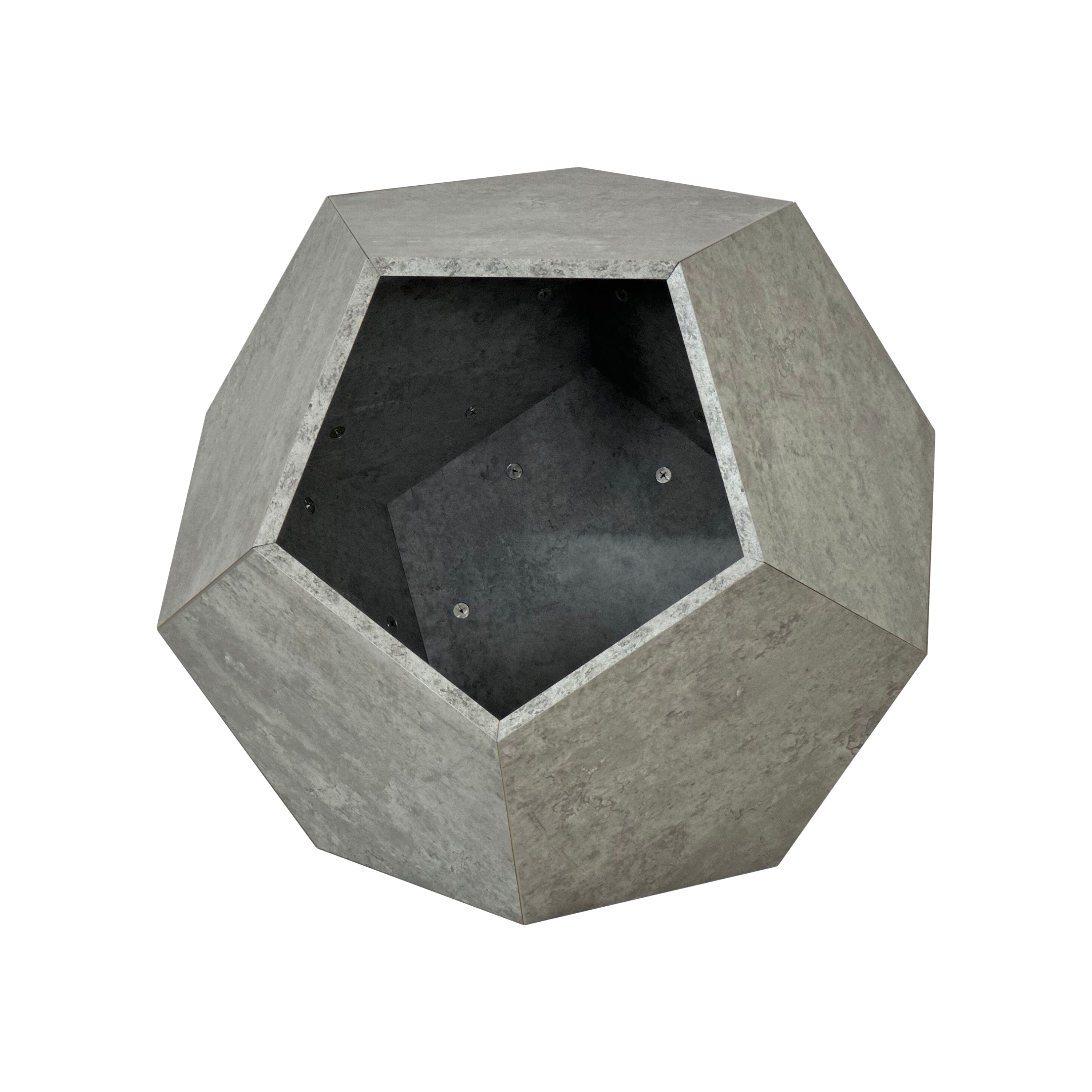 25.98"Modern Pet Furniture Cat Litter Side Table,  Cement Gray
