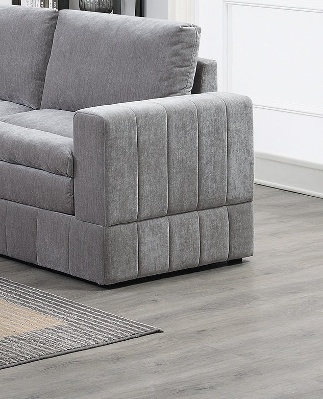 Contemporary 6pc Set Modular Sectional Set - Grey