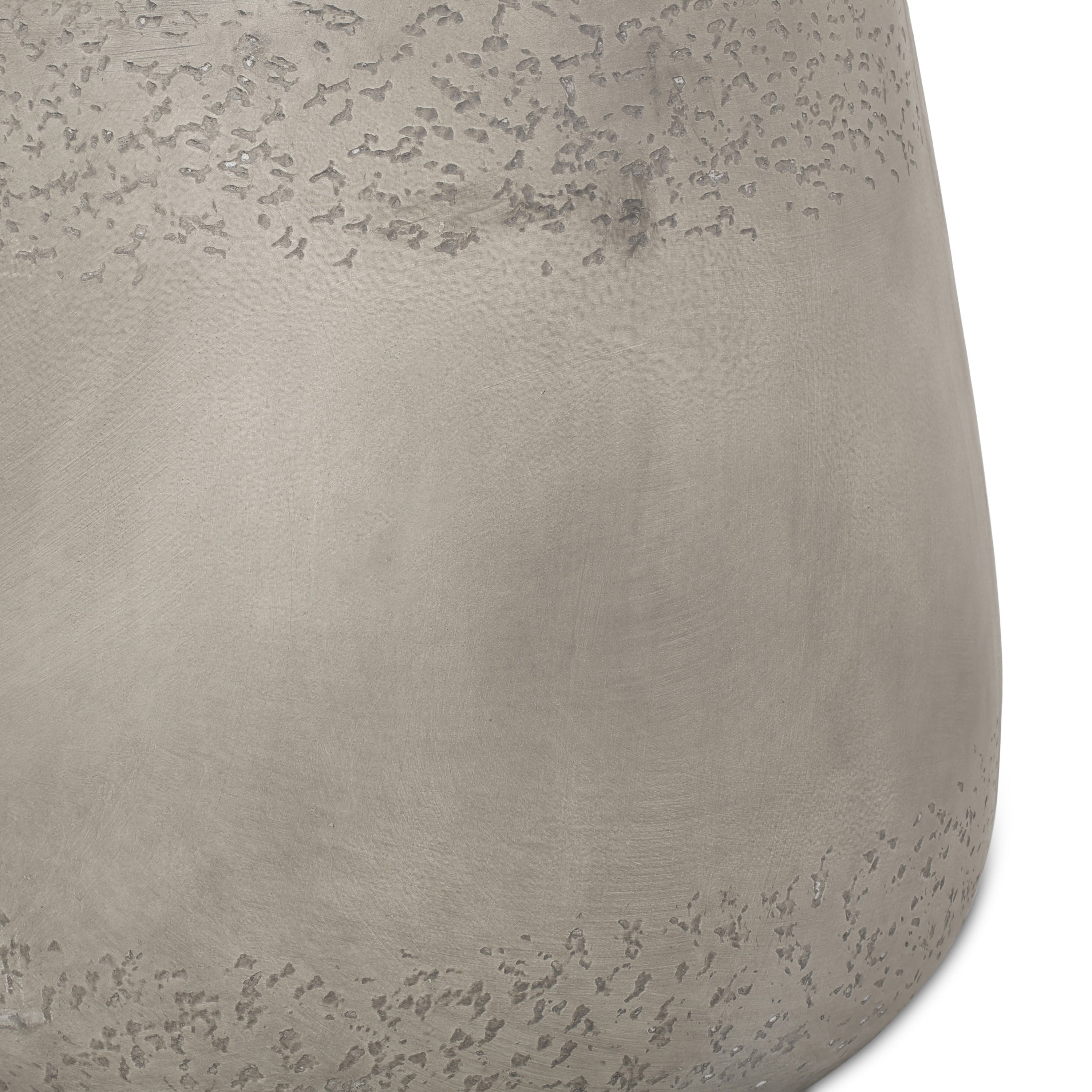 Minimalist Drum Shape Side Table - Light Gray