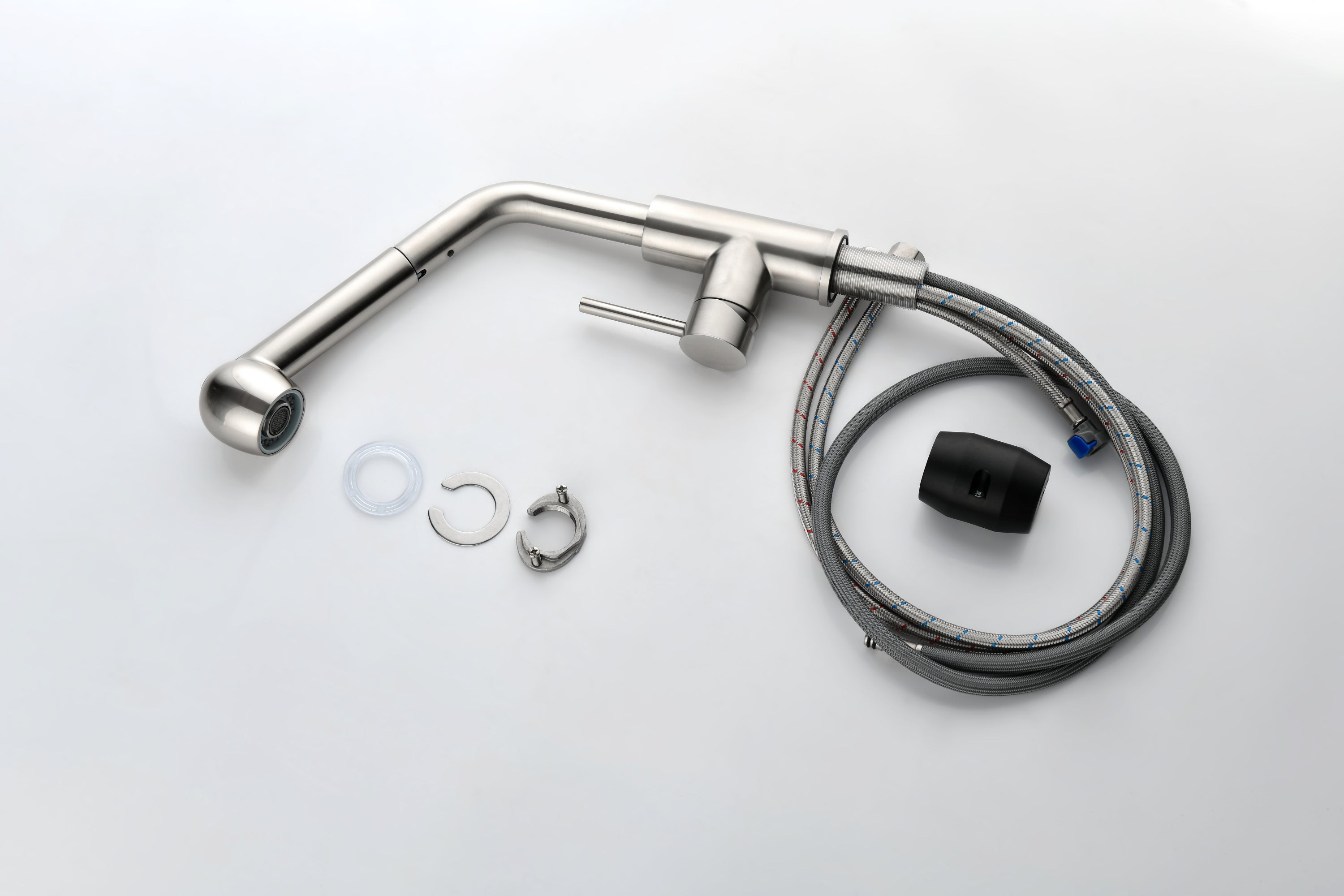 Single Handle Kitchen Sink Faucet with Pull Out Sprayer - Brushed Nickel