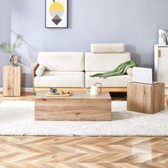 Modern Three-piece Coffee Table Stylish Design Wood