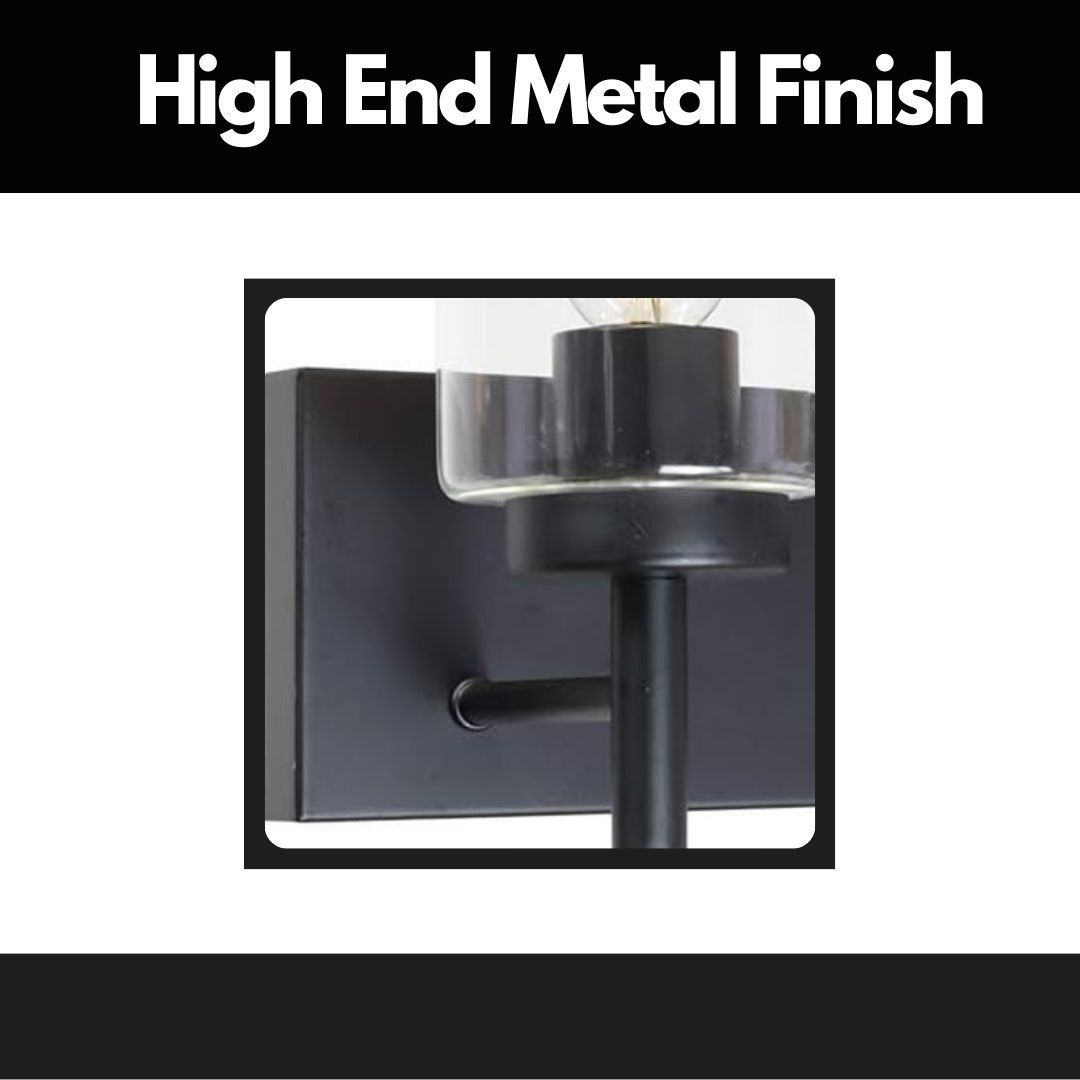 4 Lights Bathroom Vanity Light Fixture Black Sconces Wall Lighting Modern Industrial Indoor Wall Mounted Lamp