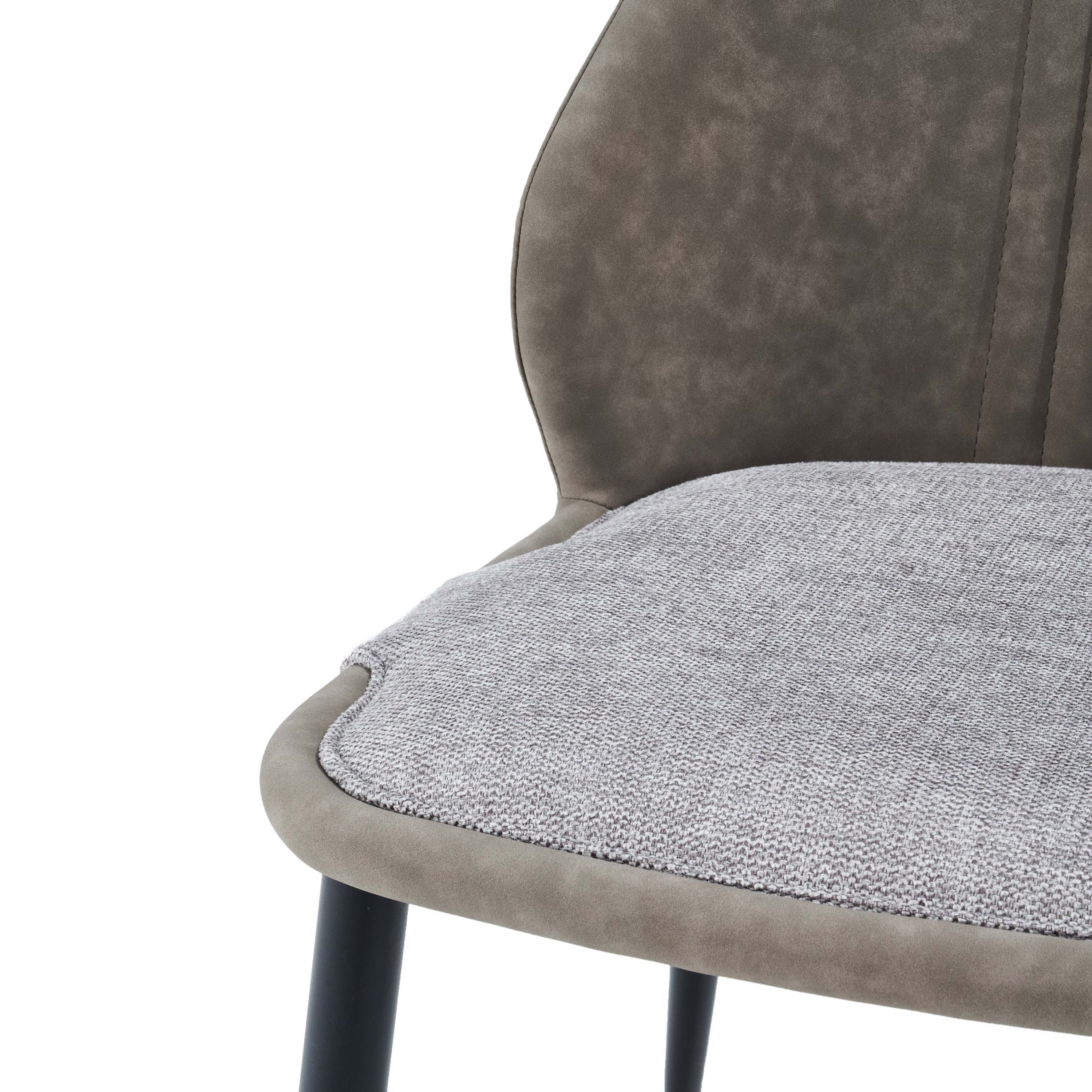 Set of 2 - Grey Dining Chairs