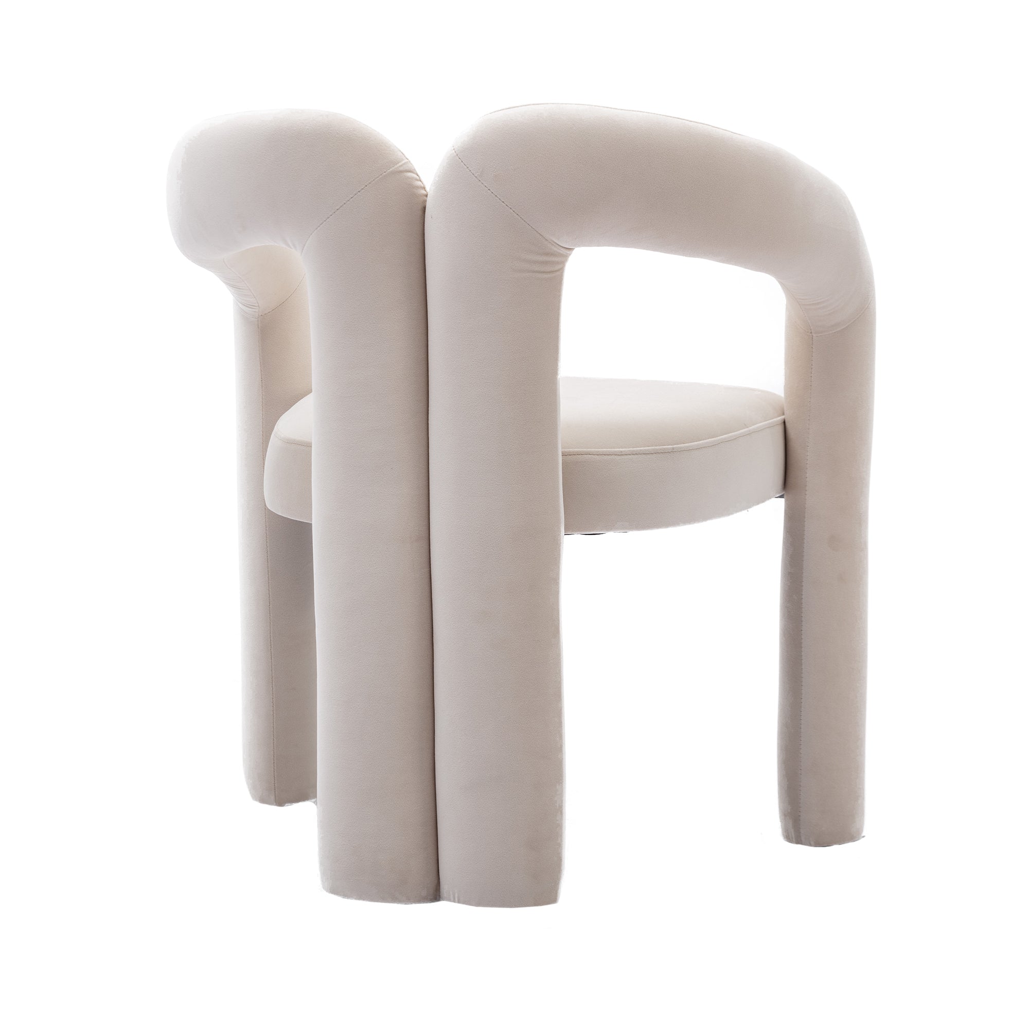 Contemporary Designed  Fabric Upholstered Accent/Dining Chair /Barrel Side Chairs Kitchen Armchair (Set of 2)