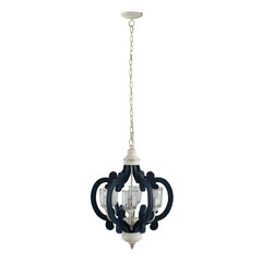Wood Chandelier 6- Light Farmhouse Pendant Lighting Natural Wood Hanging Light Fixture