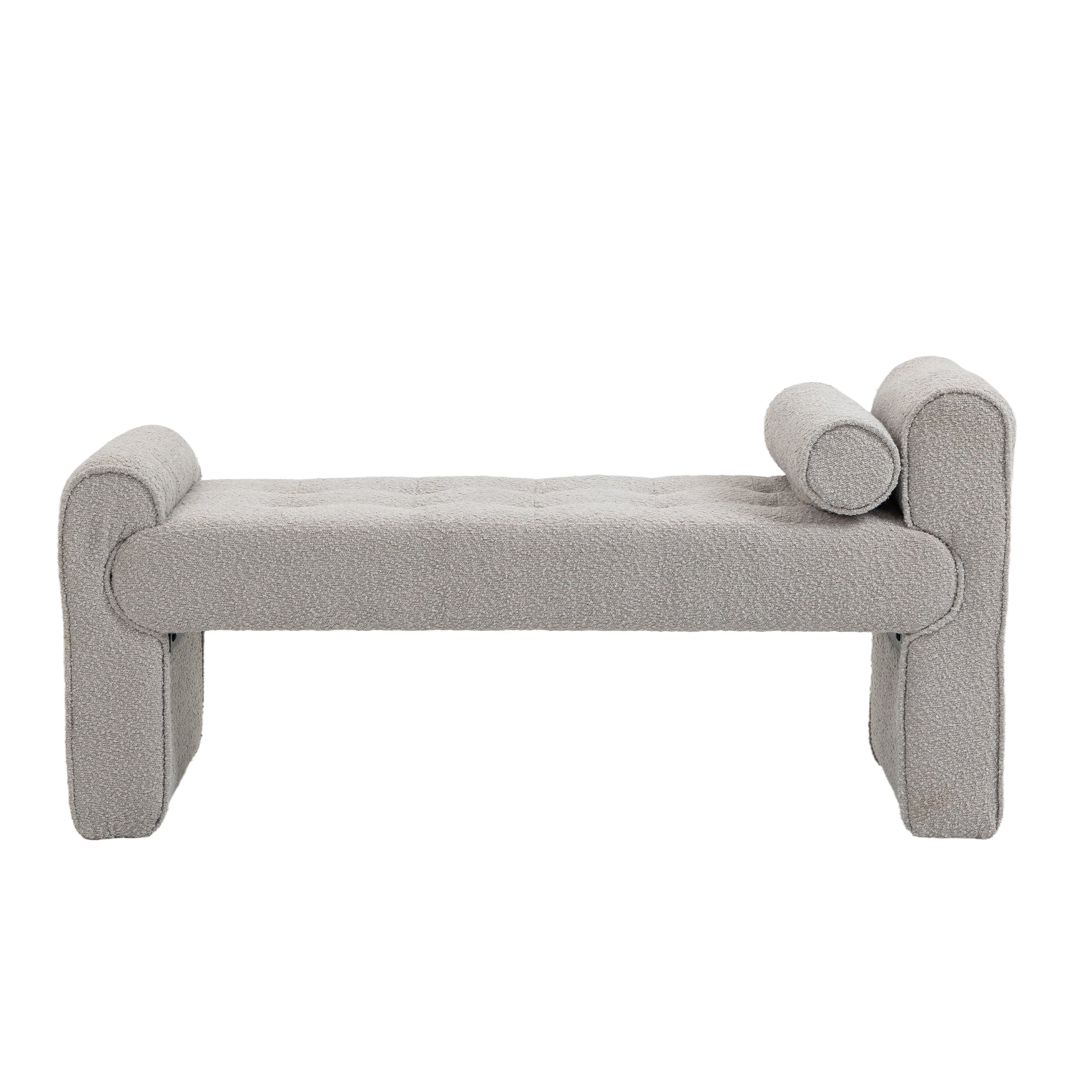 Modern Ottoman Bench - Light Gray