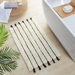 Stripe Tassel Cotton Tufted Rug