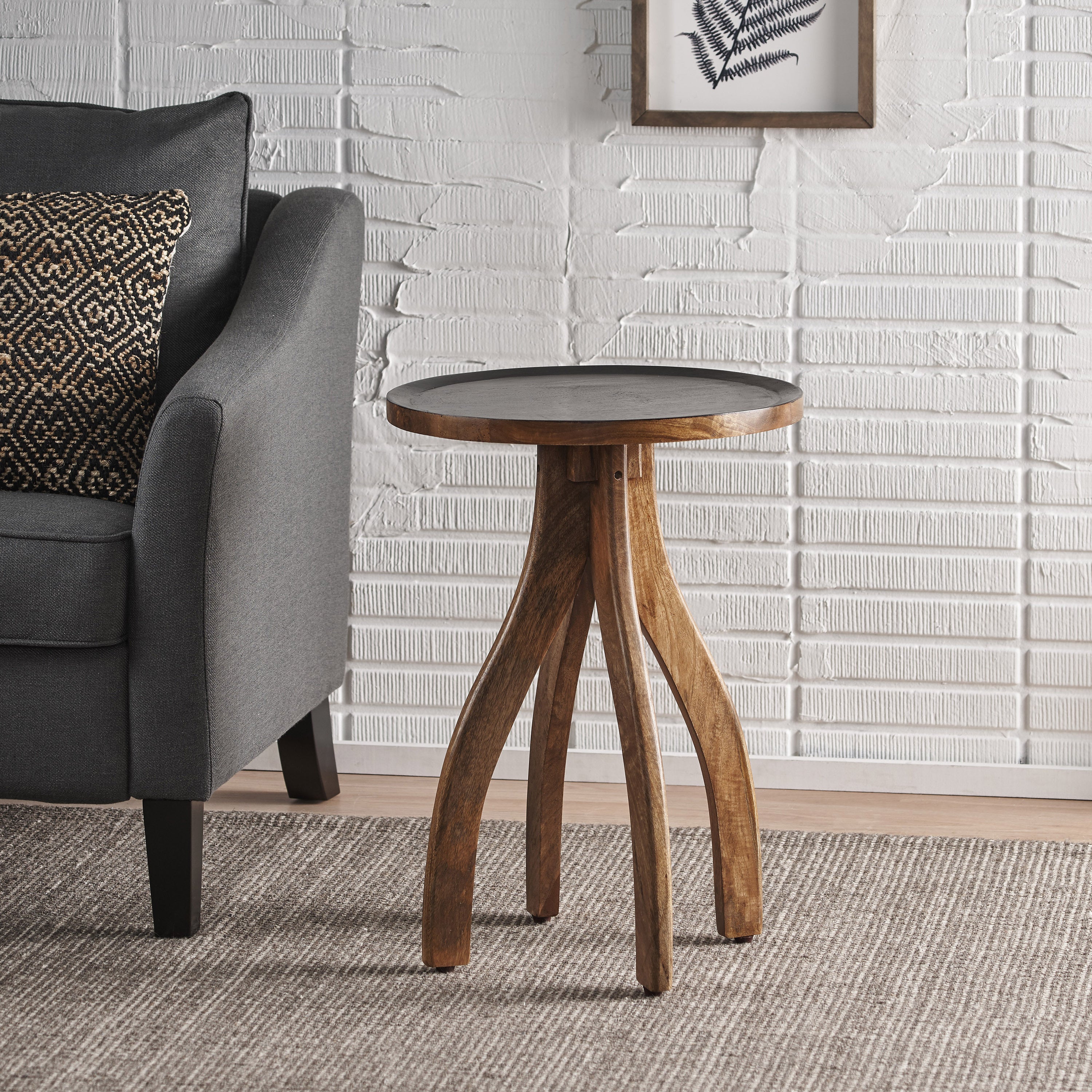 Boho End Table - Mango Wood