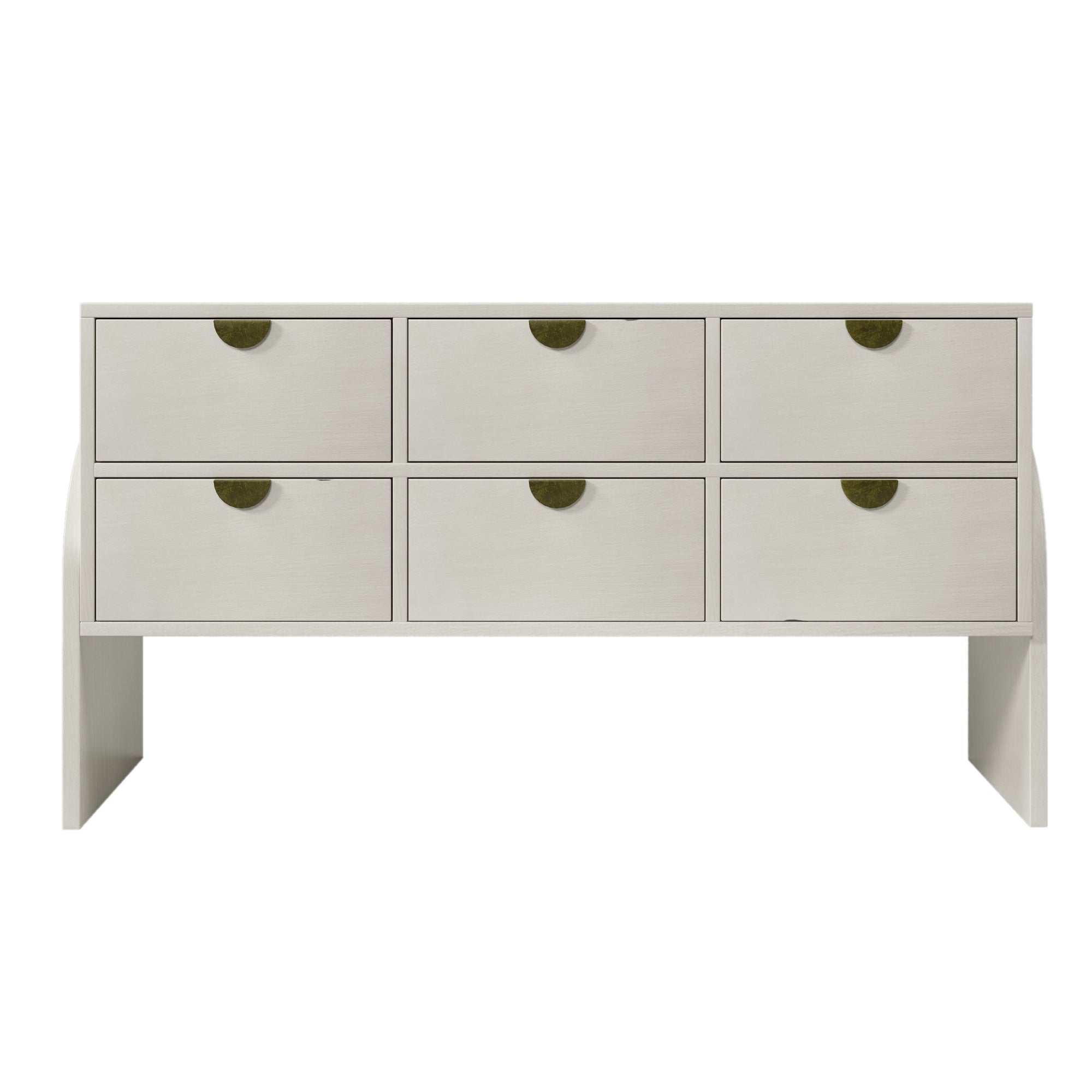 Retro Style Rubber Wood Venner Three-Drawer Dresser Sideboard Cabinet Console Table Sofa Table Ample Storage Spaces - Antique White