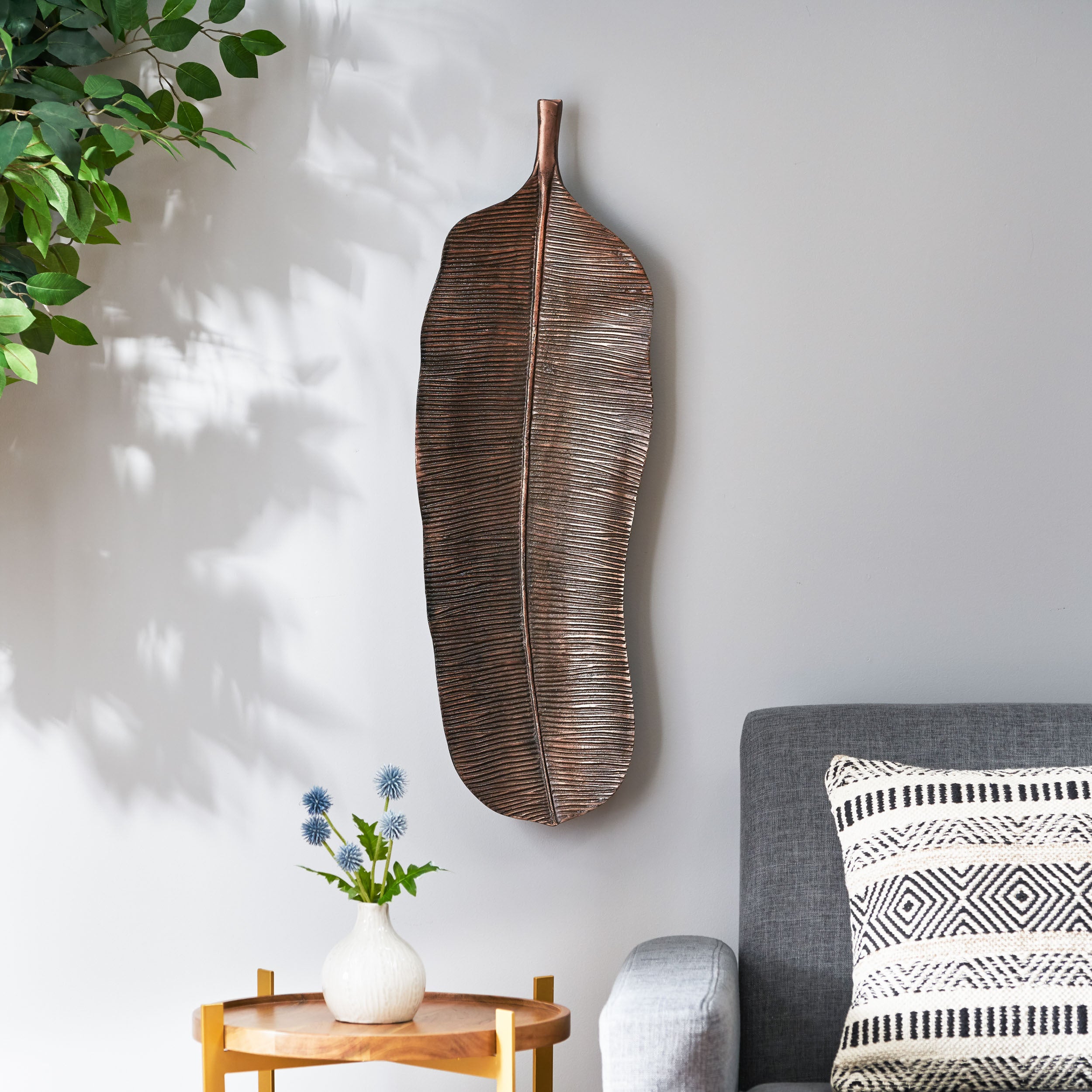 Leaf Wall Decor Copper