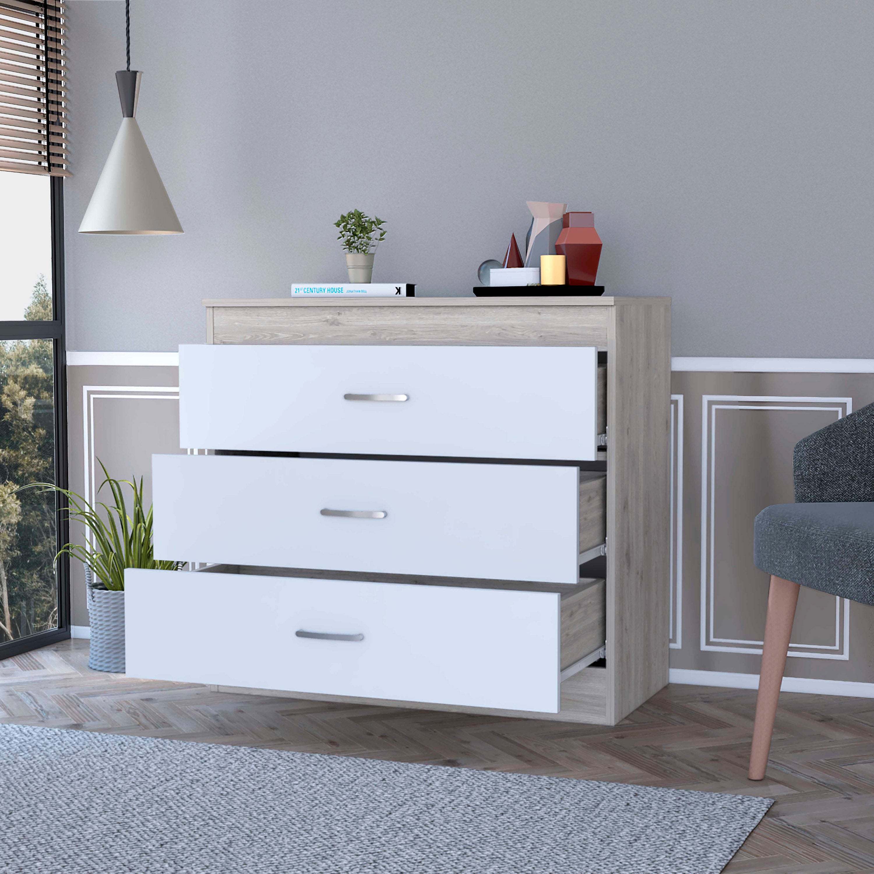 Cambridge Three Drawers Dresser Wengue - Wood