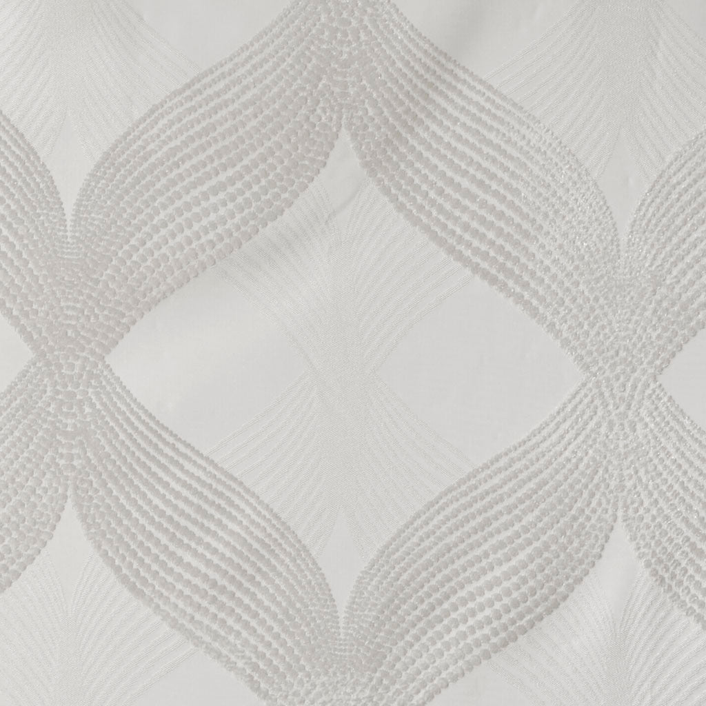 50x108" Ogee Knitted Jacquard Total Blackout Curtain Panel - Ivory (1 panel only)