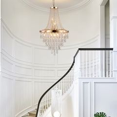 Gold Crystal Chandeliers Contemporary Luxury Ceiling Lighting