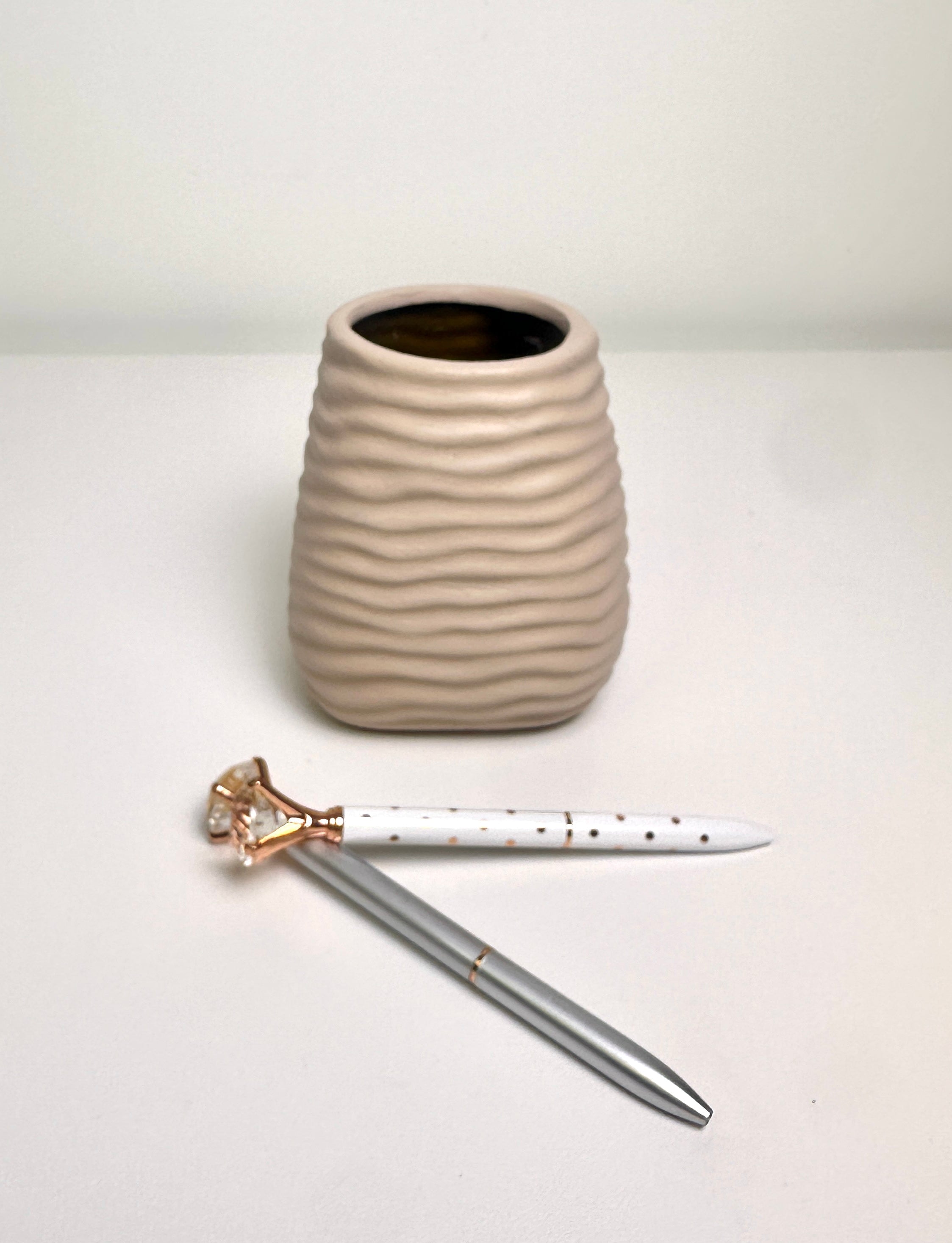 Small Vase/Pen Holder Minimalist Style  4.5"