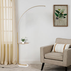 12W LED Industrial Floor Lamp Reading- Gold