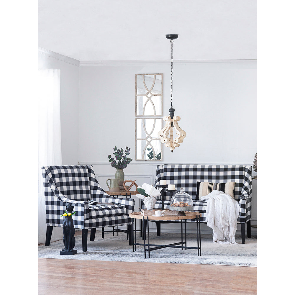 Farmhouse Chandelier Distressed White Pendant French Country Wood