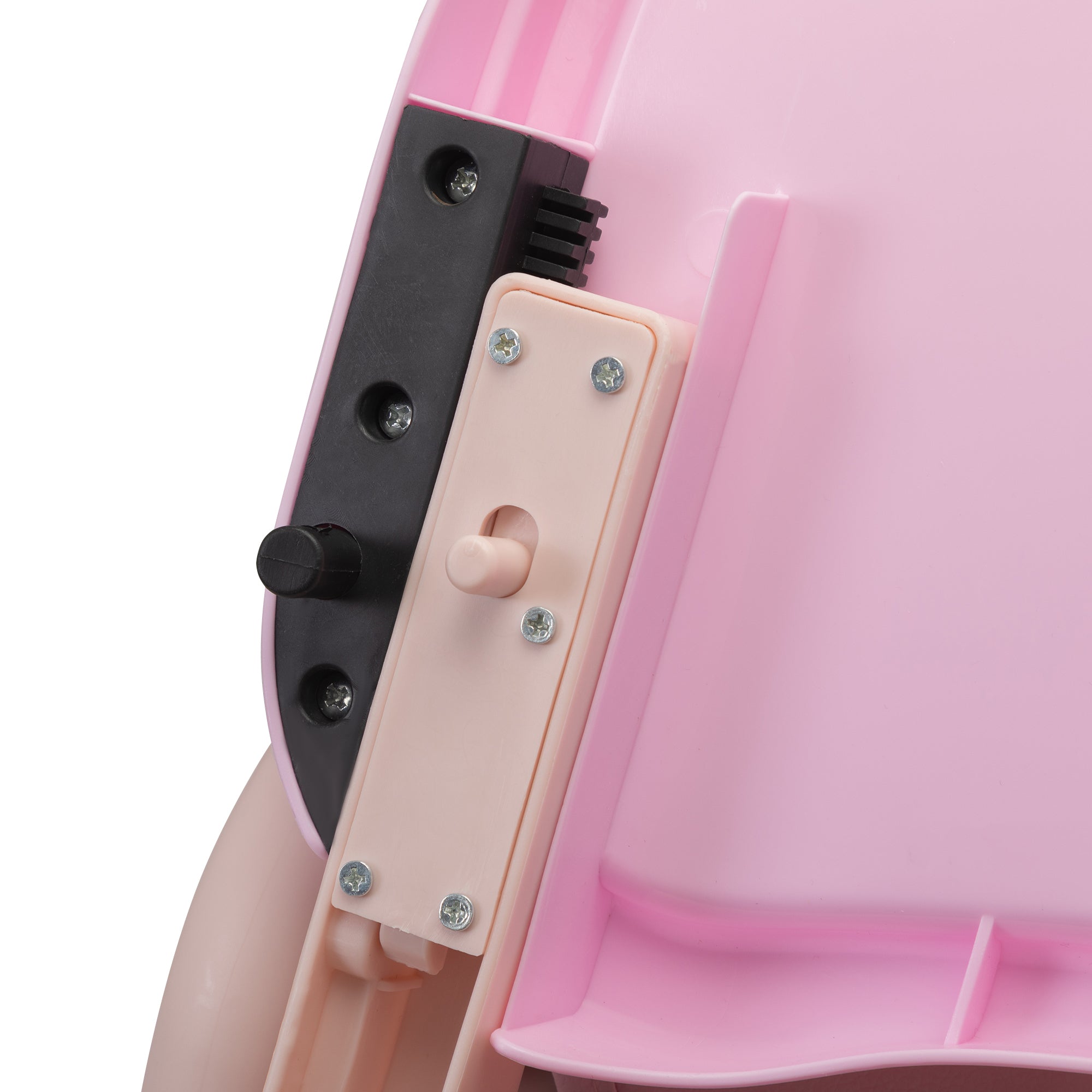 Convertible High Chair on Wheels with Removable Tray, Height and Angle Adjustment for Baby And Toddler - Pink