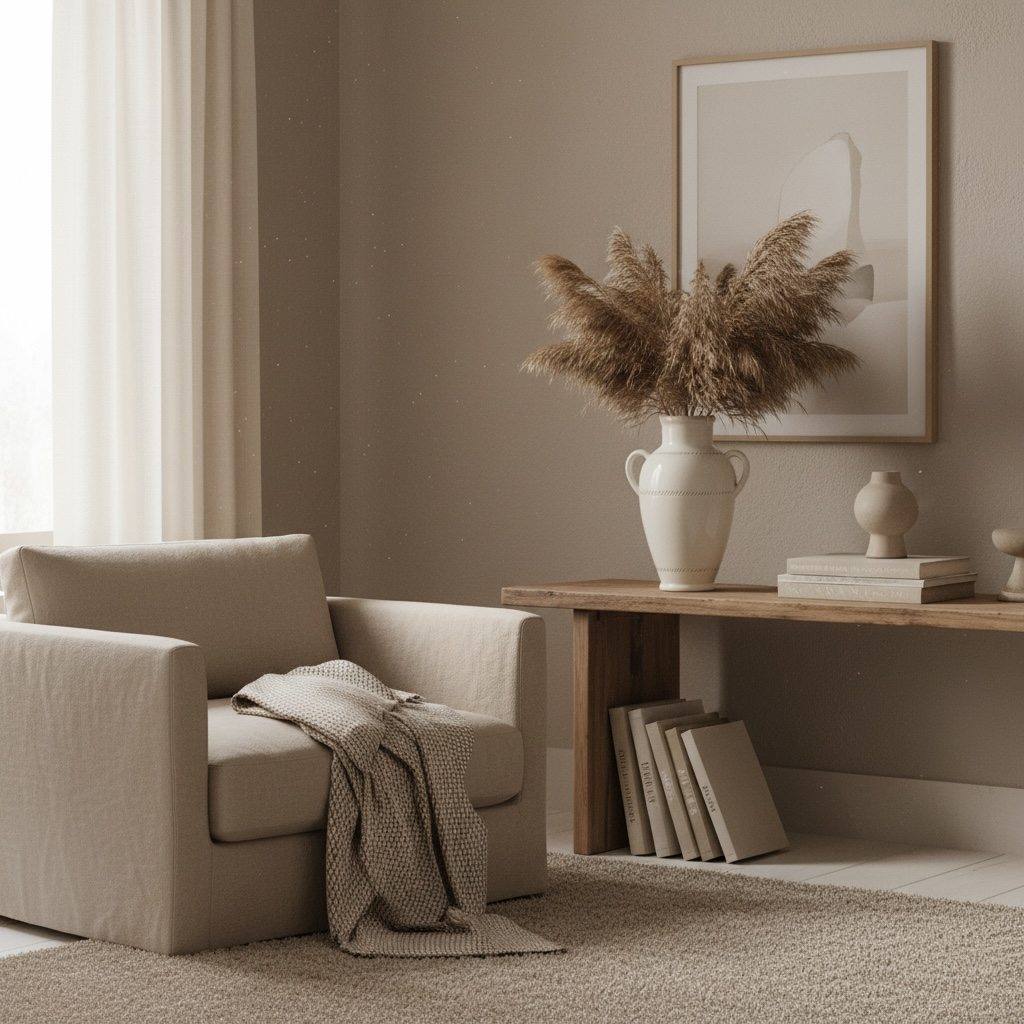 Modern Ceramic White Vase with 2 handles 12"