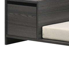 Ash Gray 47" Wide Modern Comfy Pet Bed with Cushion and Side Storage Compartment