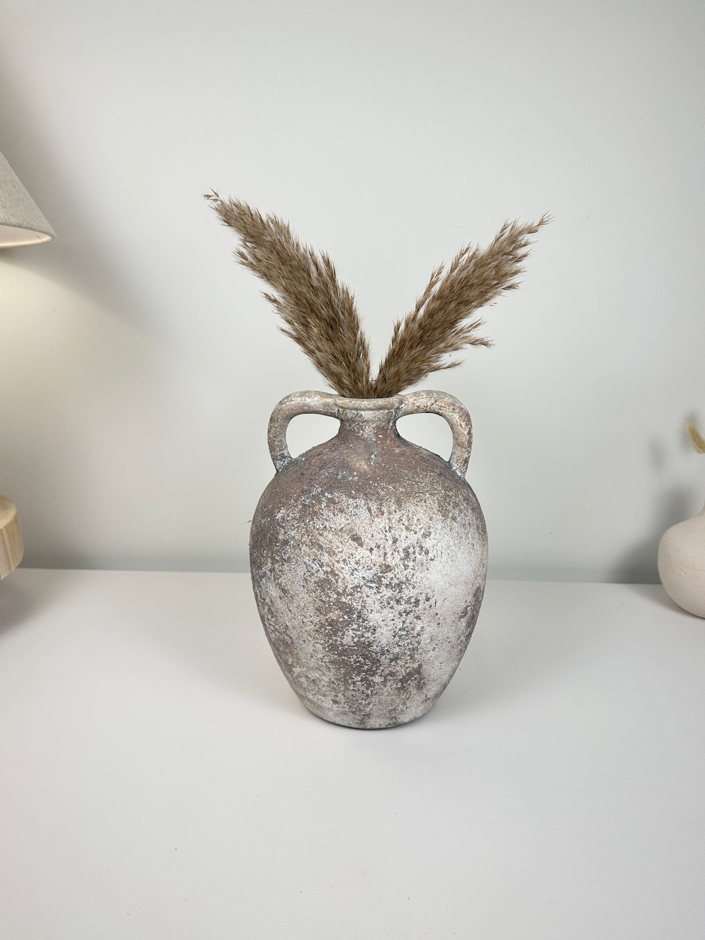 Rustic Ceramic Vase Textured Minimalist style 10’’ tall