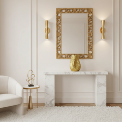 Modern Contemporary Gold Vase Shape 10"