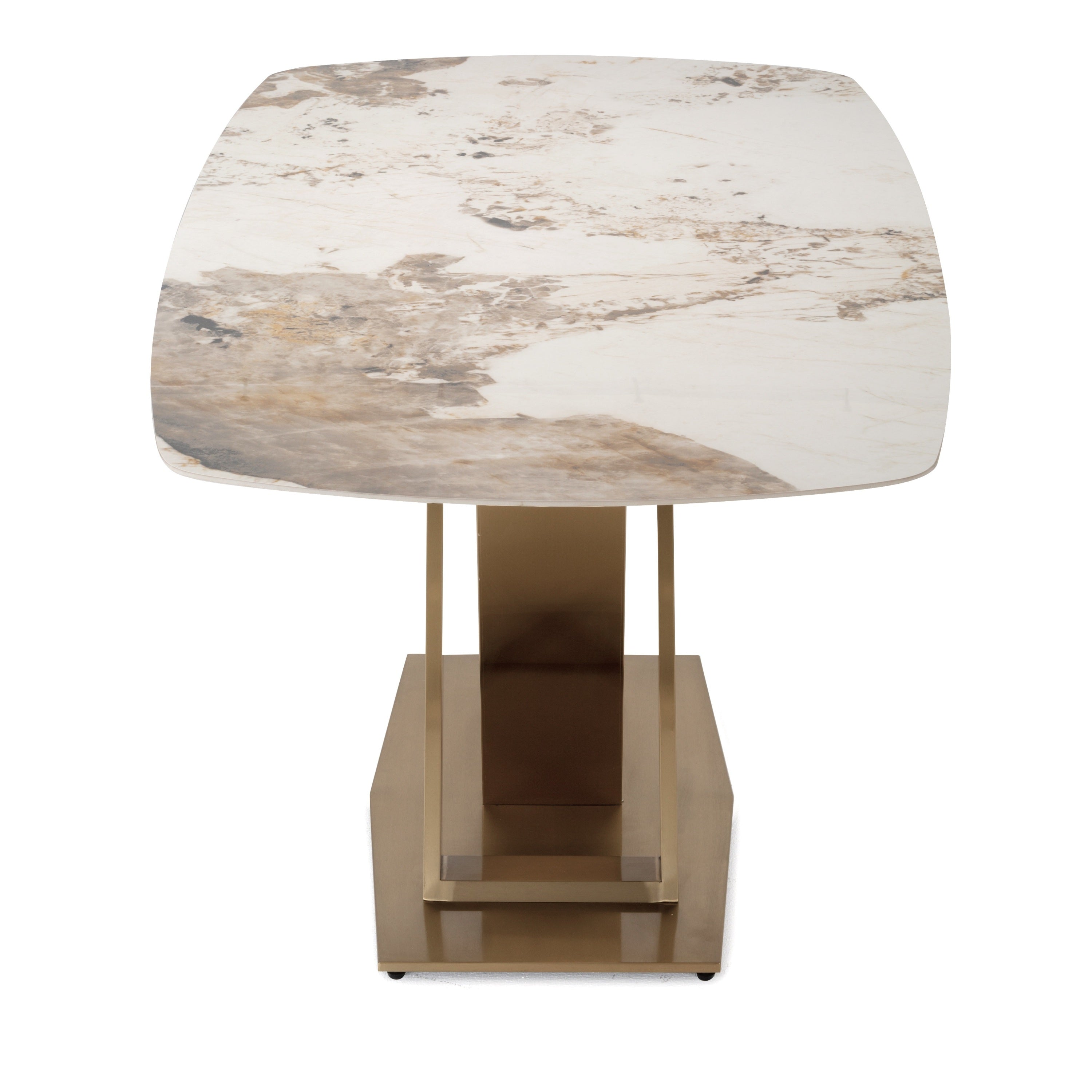 Modern Brilliant Sintered Stone Dining Table 63x35.4x29.5inch