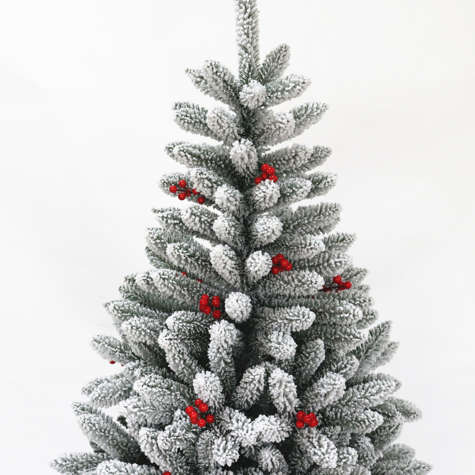 7.5ft 1500t Hinged Flocked Christmas Tree Foldable Metal Stand