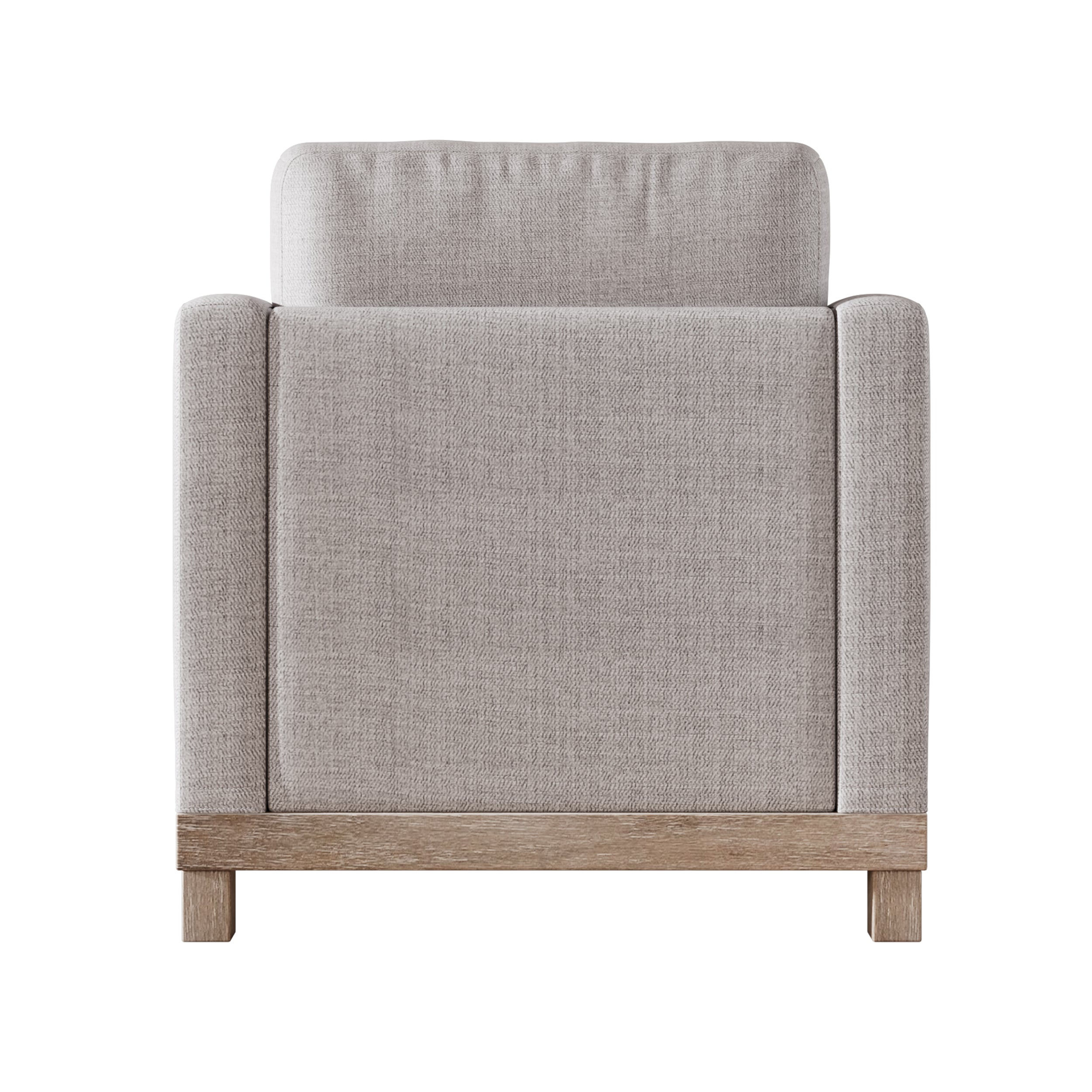 Contemporary Accent Chair with Rubber Wood Base Accent Chair - Grey