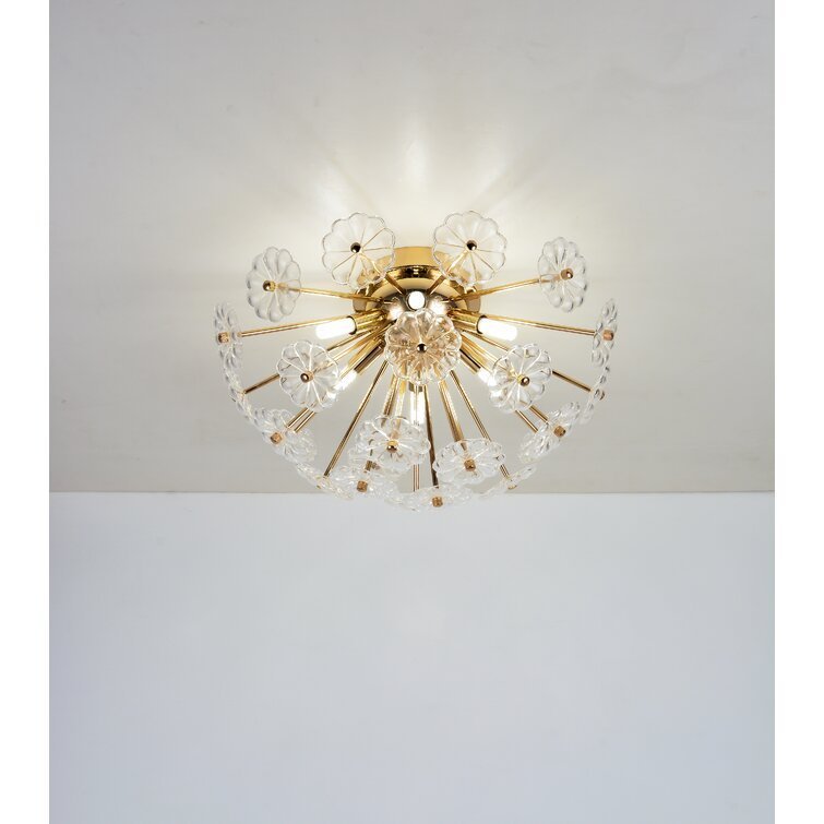 Crystal Blossom Chandelier Light Fixture Ceiling Lamp