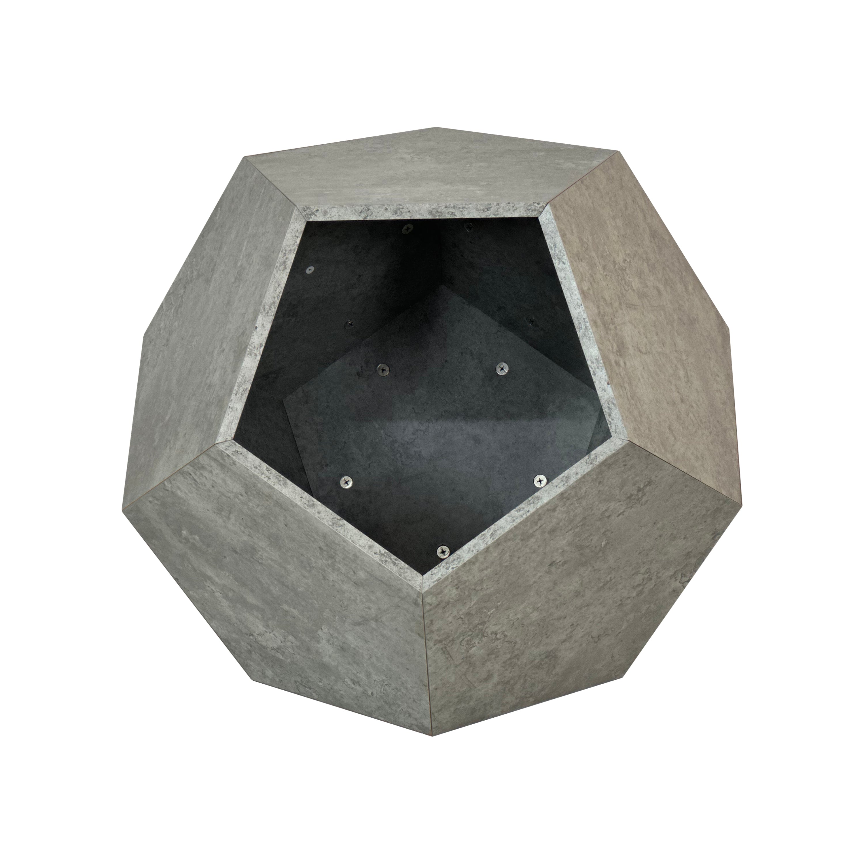 25.98"Modern Pet Furniture Cat Litter Side Table,  Cement Gray