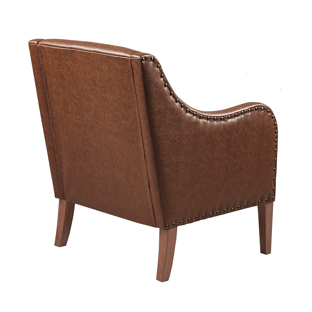 Elegant Faux Leather Accent Chair