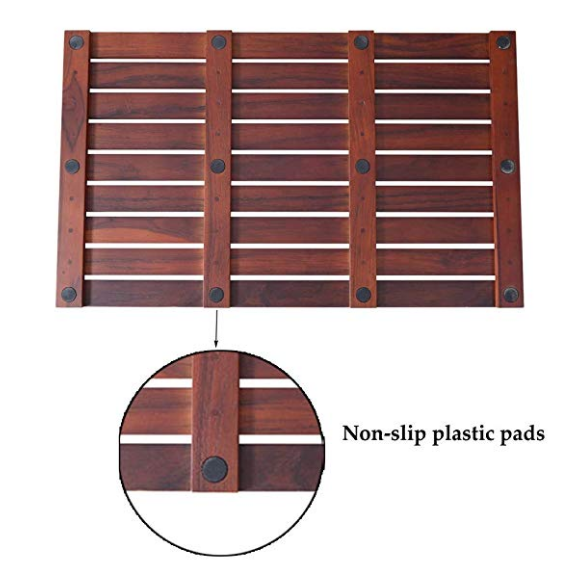 Teak Wood Bathroom Anti-Slip Mat